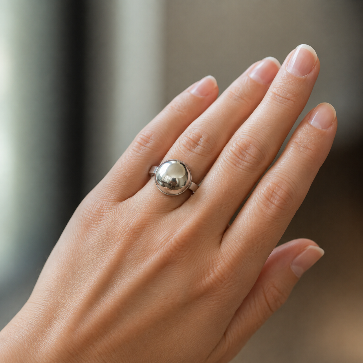 Anillo Esfera de Plata