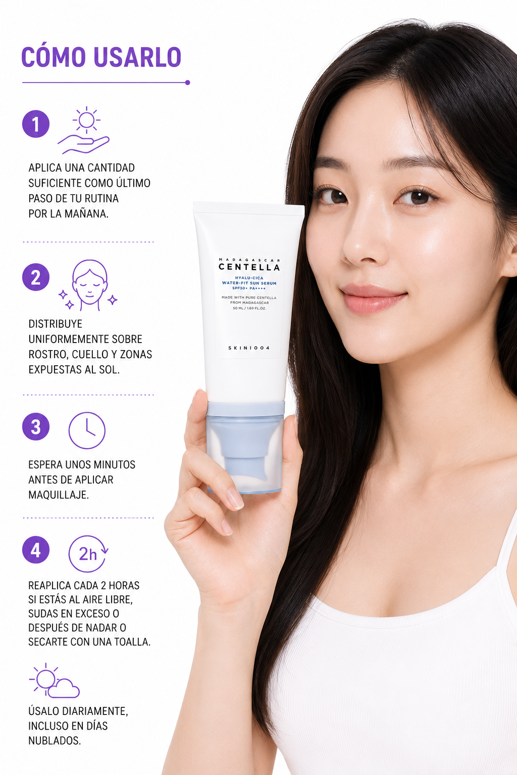 SKIN1004 Madagascar Centella Hyalu-Cica Water-Fit Sun Serum SPF50+ PA++++