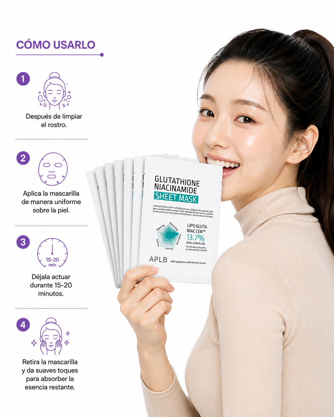 APLB Glutathione Niacinamide Sheet Mask
