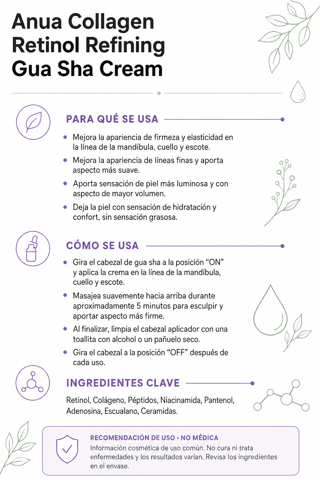 Anua Collagen Retinol Refining Gua Sha Cream