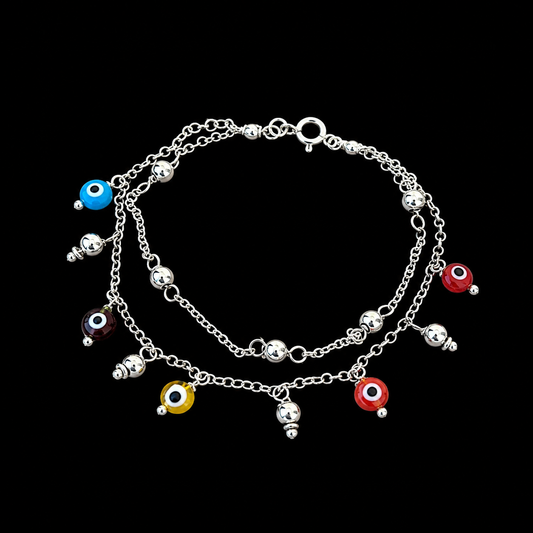Pulsera Ojo Turco Plano Colgante