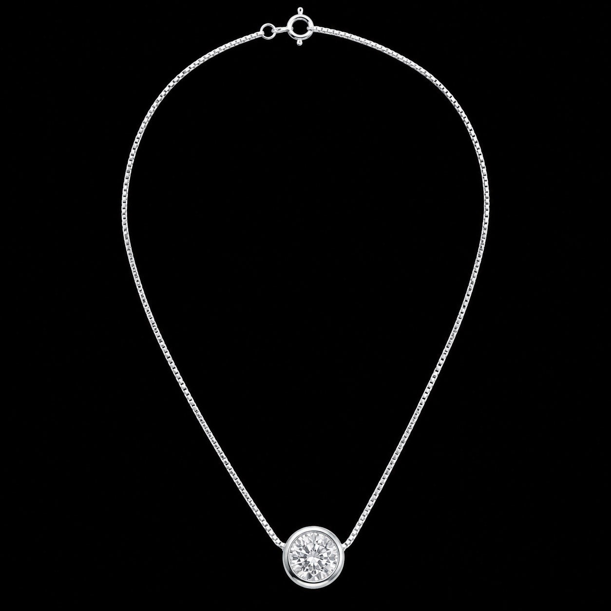Gargantilla Circonia Contorno Plata
