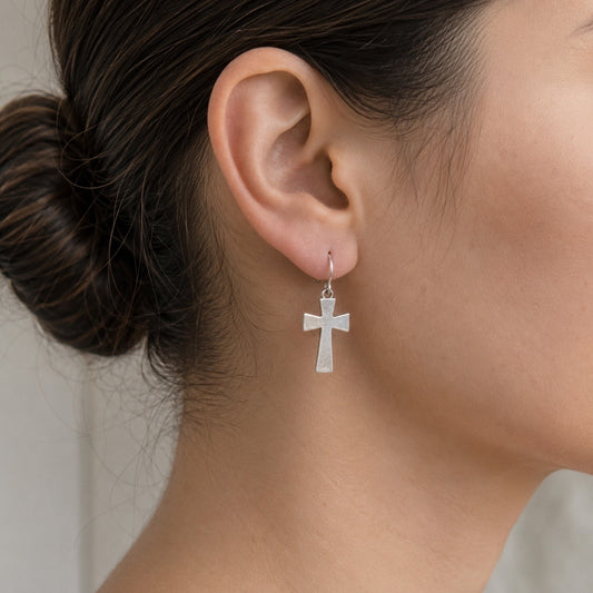 Aretes Colgantes Cruz Heráldica