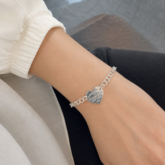 Pulsera Corazón Tipo Tiffany