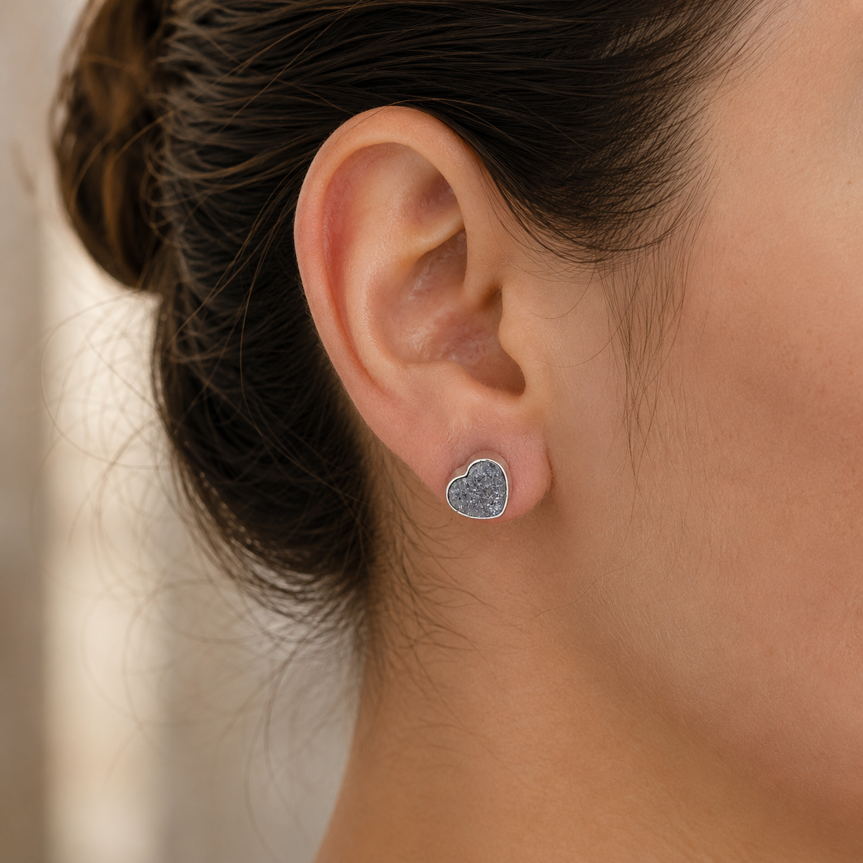 Aretes Corazón en Cornalina