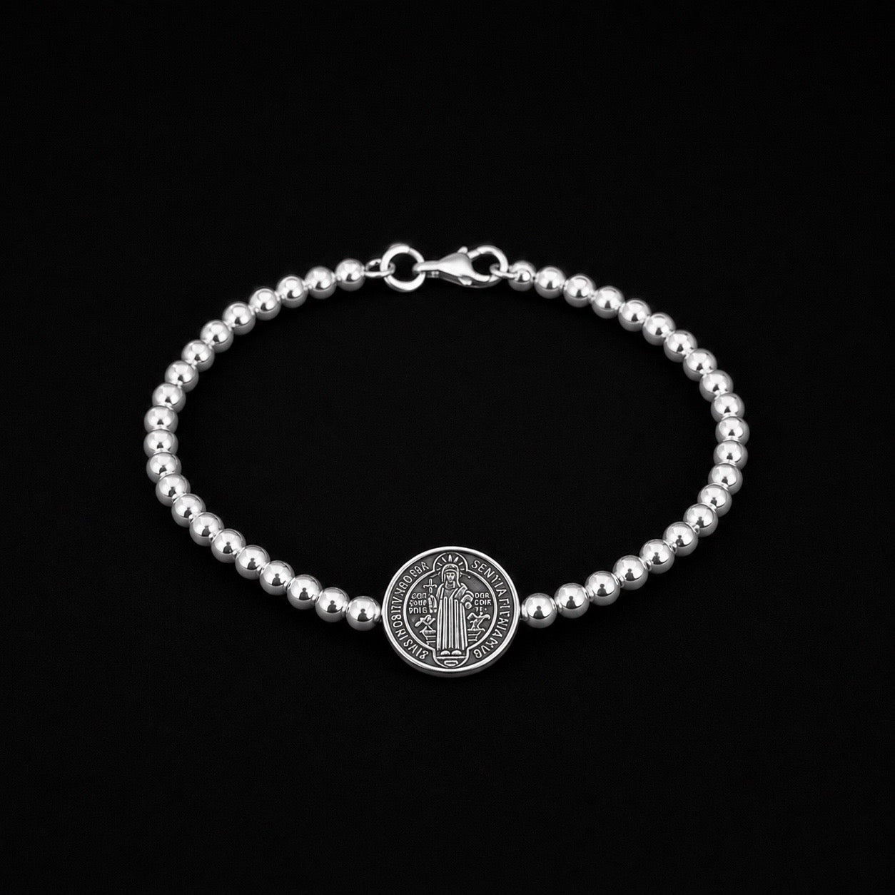 Pulsera San Benito Medalla Grande