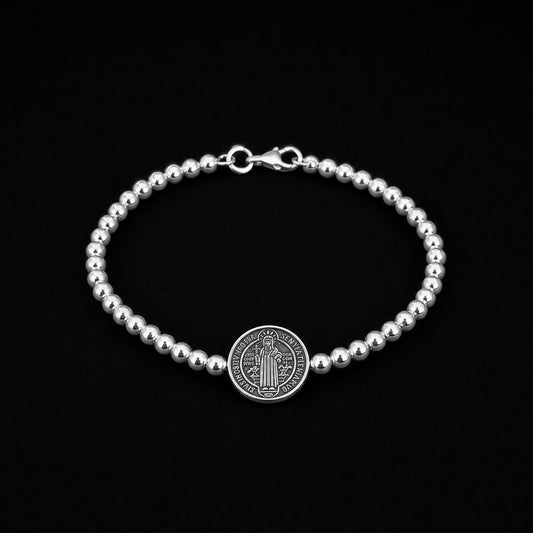 Pulsera San Benito Medalla Grande