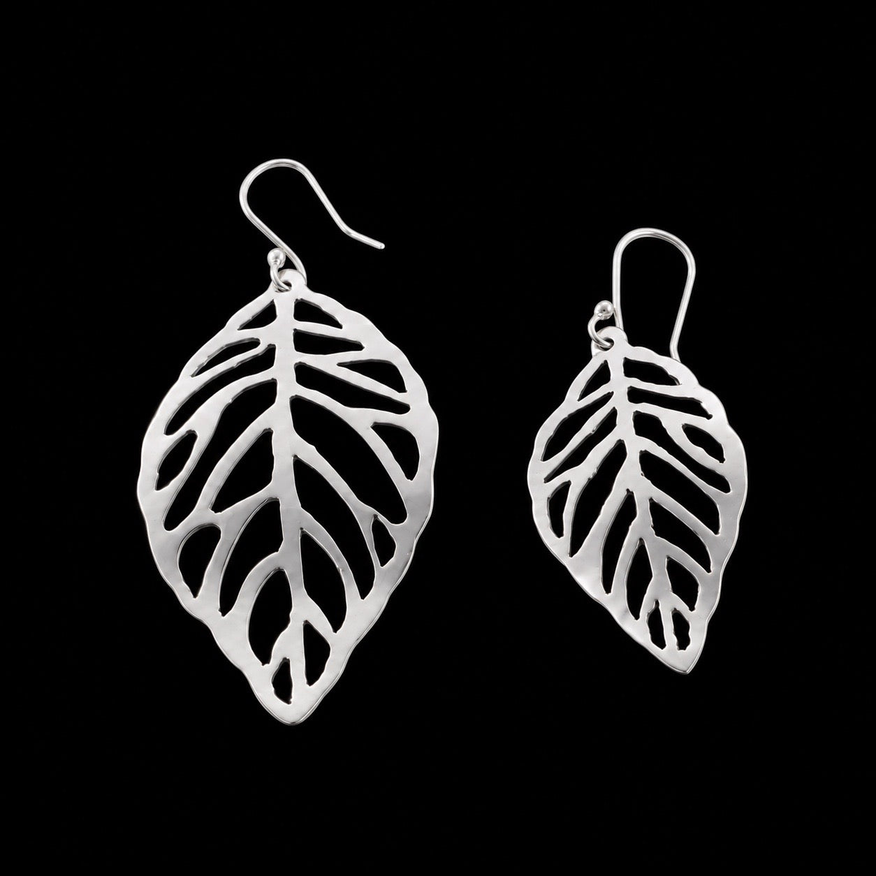 Aretes Colgantes Hoja Calada Grande