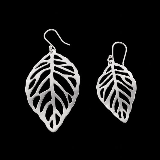 Aretes Colgantes Hoja Calada Grande
