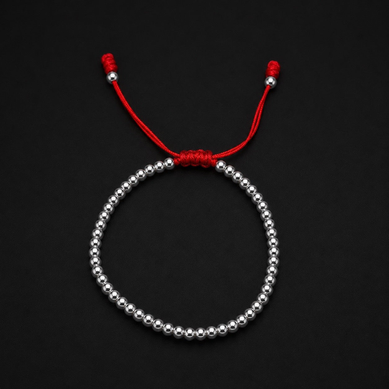 Pulsera de Perlas de Plata en Hilo
