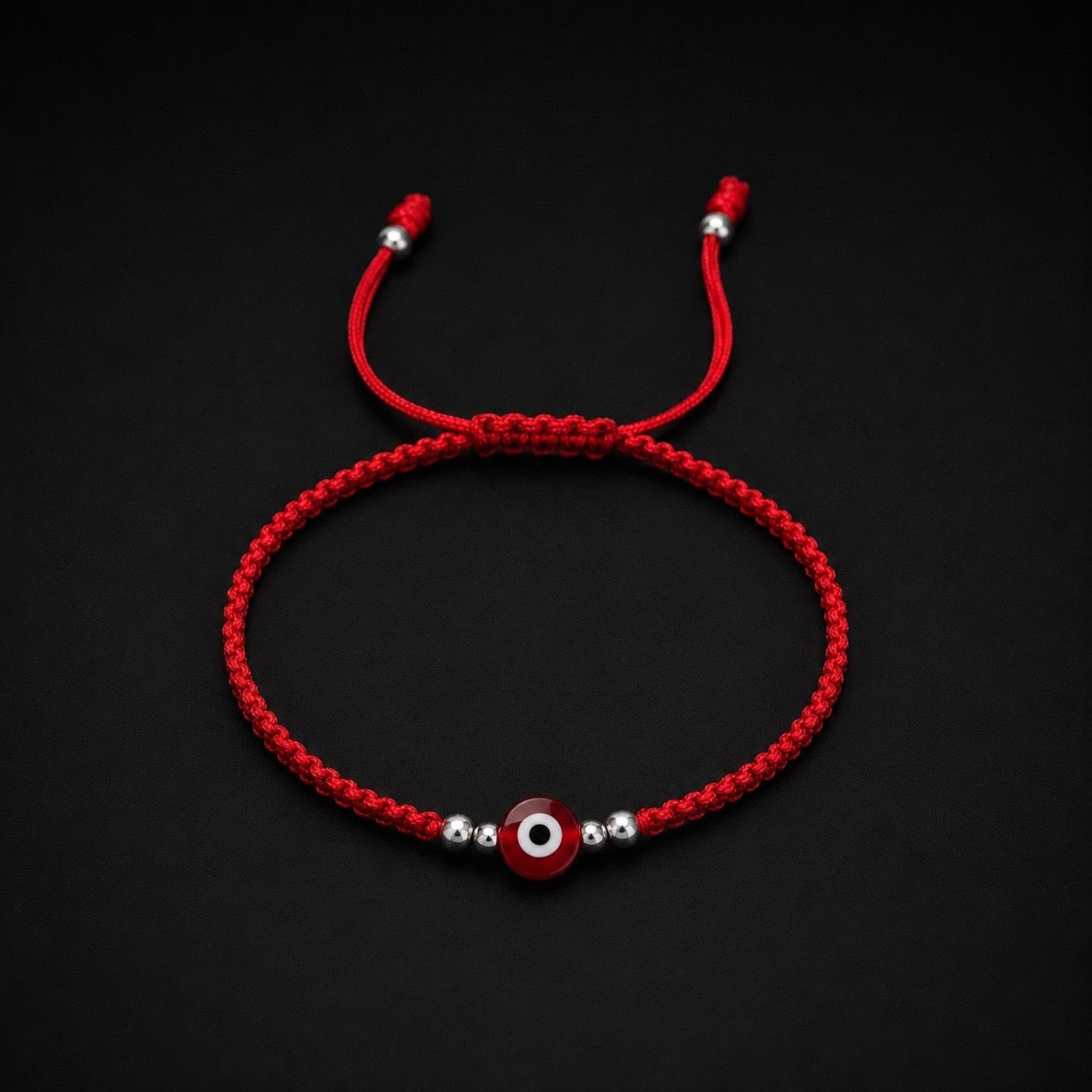 Pulsera Ojo Turco Rojo Plano
