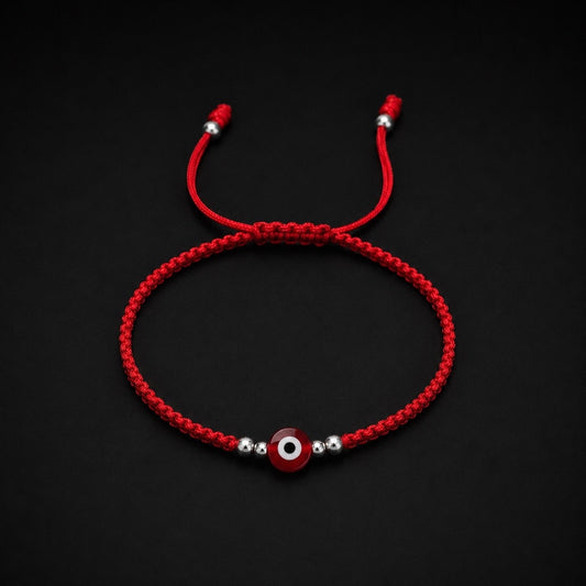 Pulsera Ojo Turco Rojo Plano