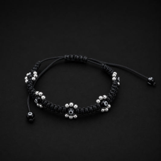 Pulsera Ojo Turco con Flor de Perlas Grande