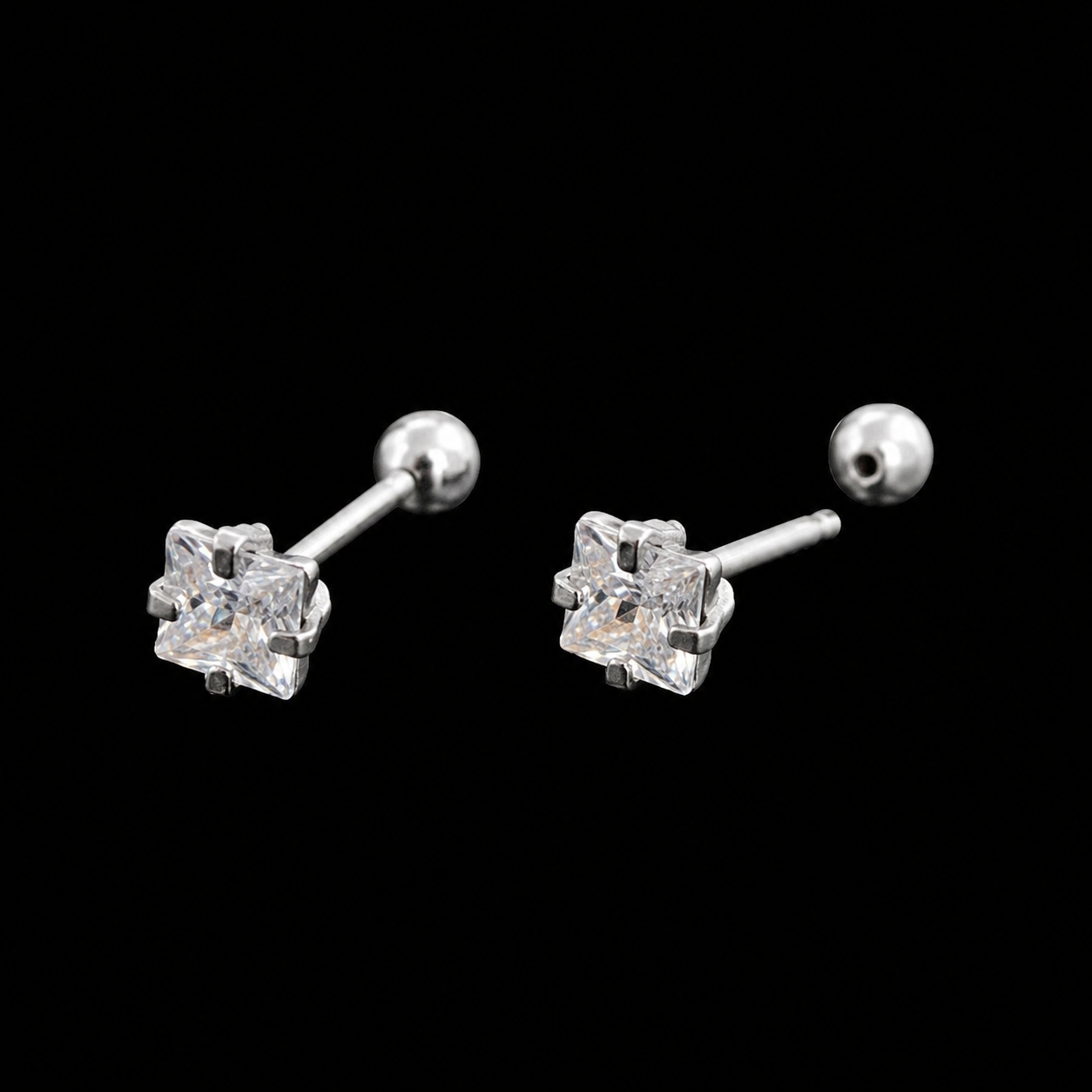 Aretes Dormilona Grande con Circonia