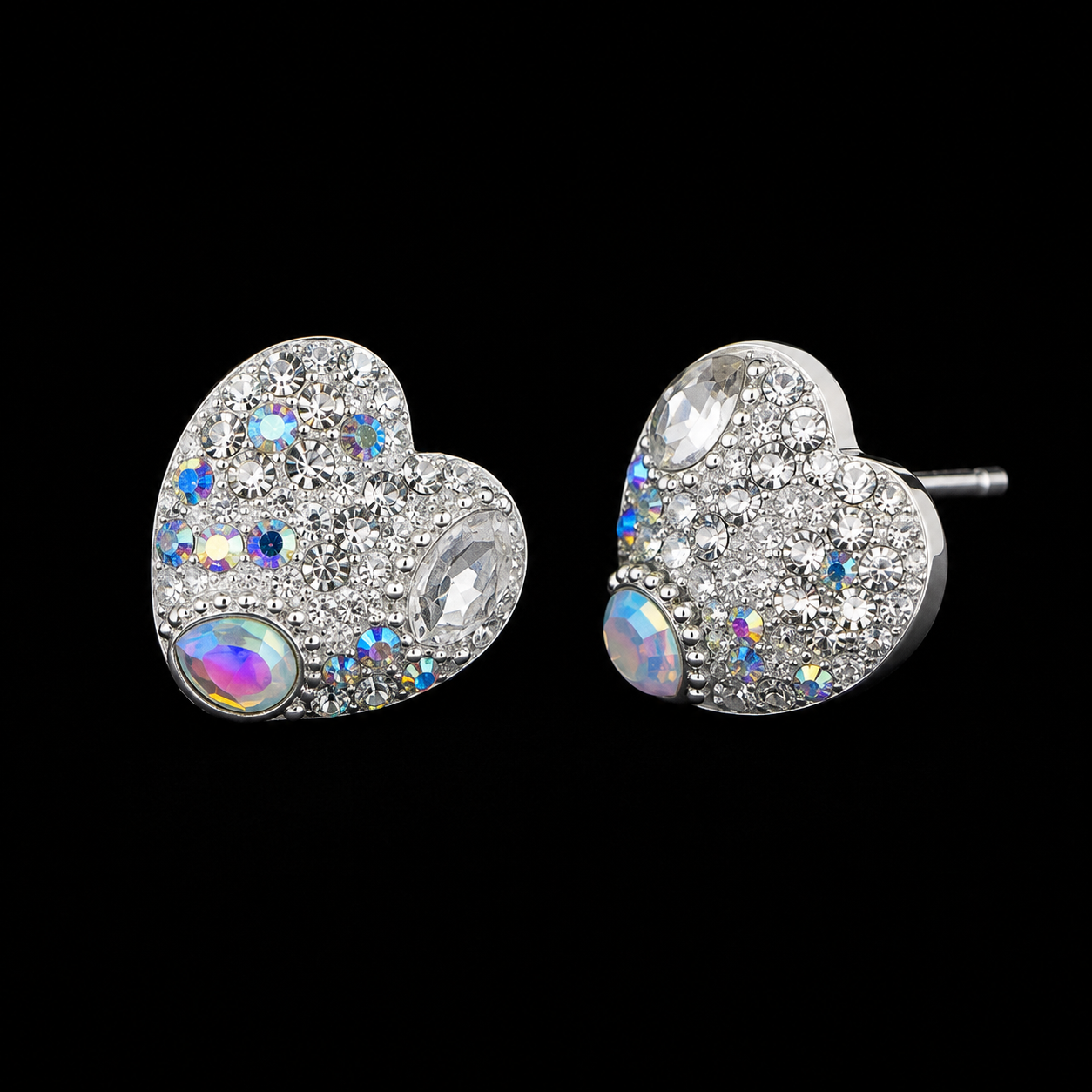 Aretes Corazón con Cristales