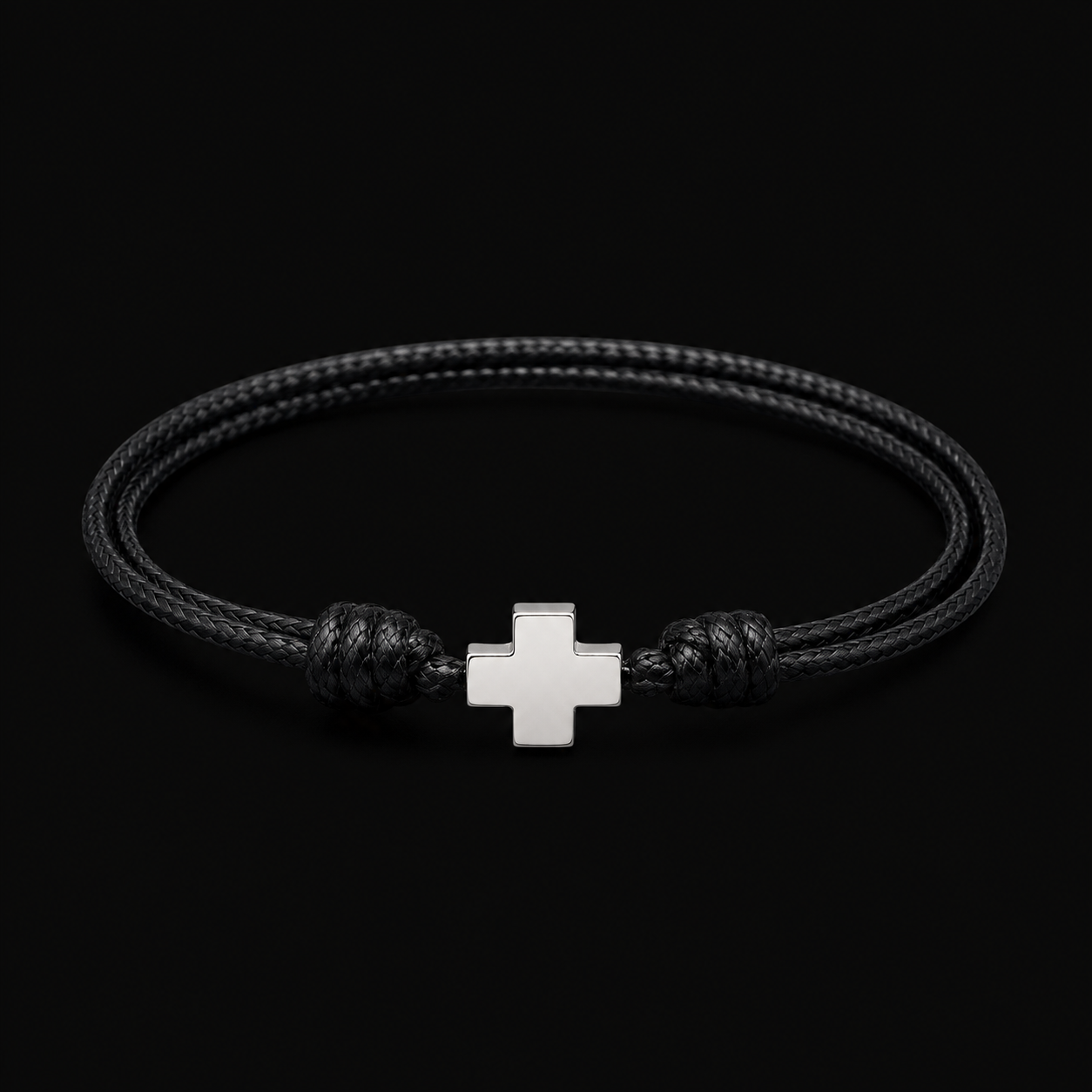 Pulsera Cruz Suiza en Piel Chica