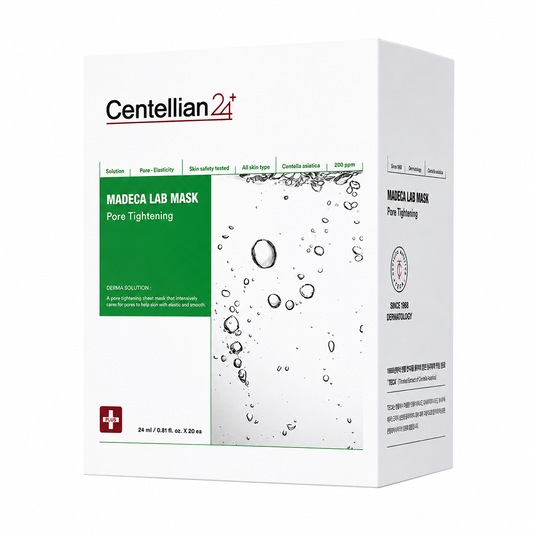 Centellian24 Madeca Lab Mask, caja cerrada sobre fondo blanco